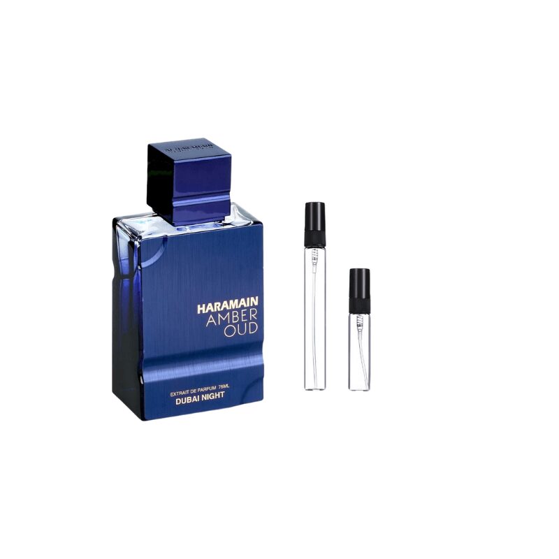 Perfume árabe Al Haramain Amber Oud Dubai Night hombre extrait presentación elegante