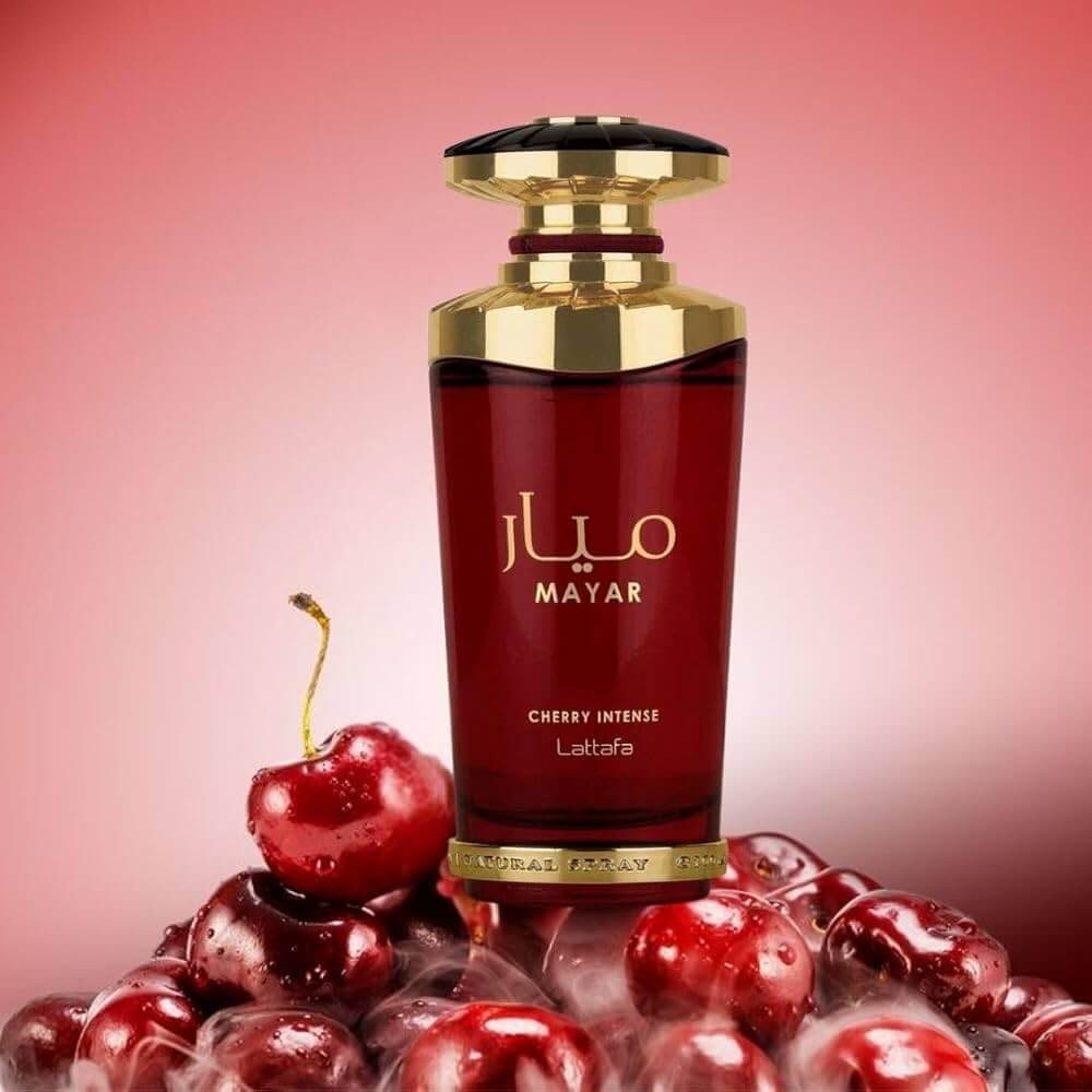 Lattafa Mayar Cherry Intense perfume mujer EDP fragancia gourmand cereza dulce intensa