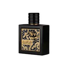 Lattafa Qaed Al Fursan perfume unisex EDP aroma dulce frutal amaderado frasco negro elegante