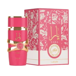 Perfume Yara Candy con estilo dulce juvenil.