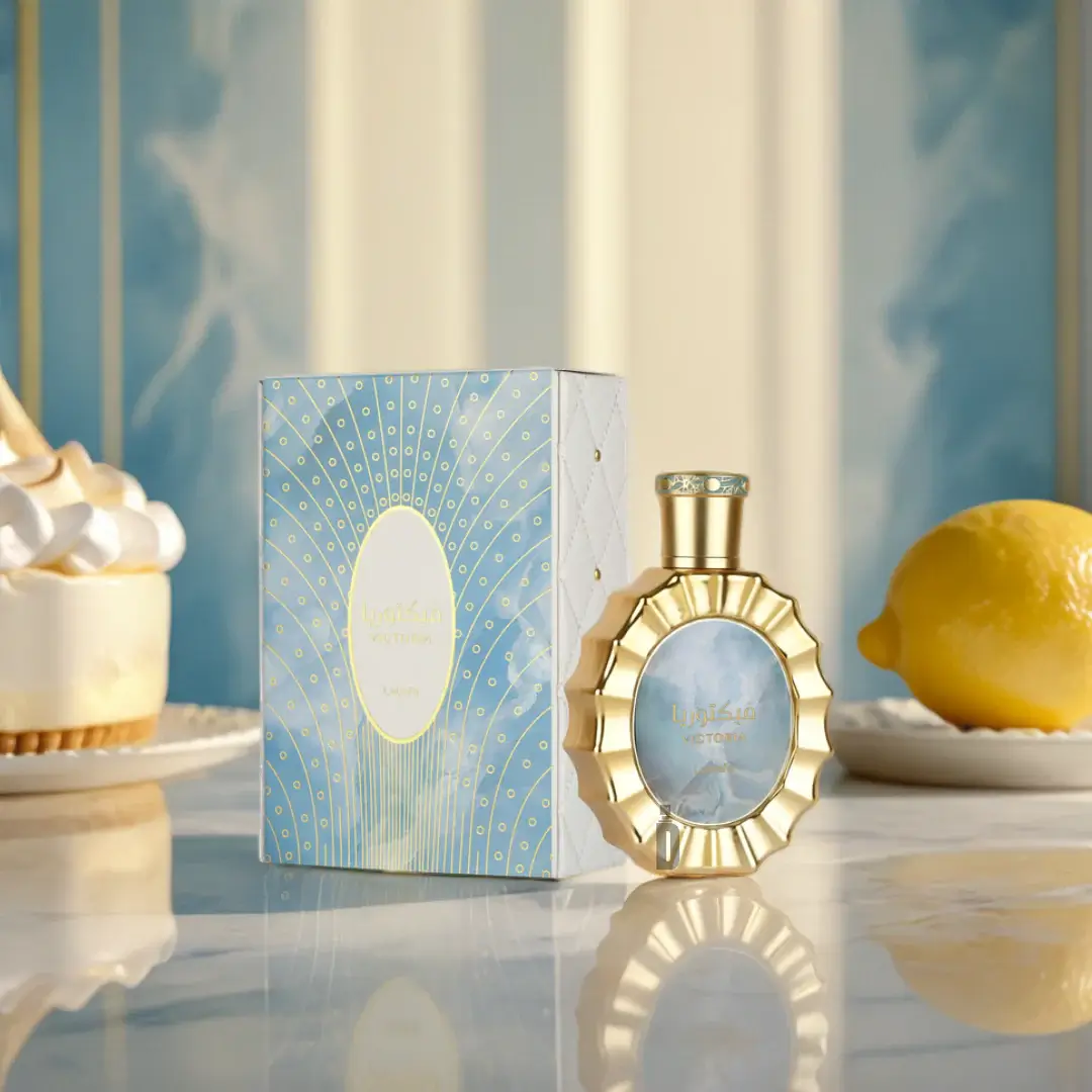 Presentación del Eau de Parfum Victoria con estilo romántico.