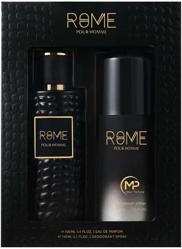Perfume original Bharara Rome Pour Homme - Set 2 Piezas (Perfume 100 ml + Splash 200 ml) para hombre