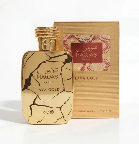 Perfume original Rasasi Hawas Lava Gold para hombre
