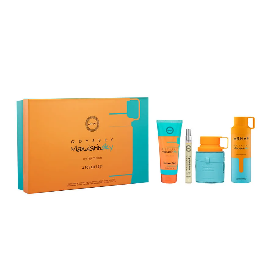 Perfume original Armaf Odyssey Mandarin Sky - Set 4 Piezas para hombre