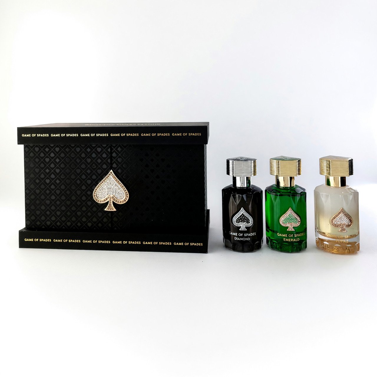 Perfume original Jo Milano Game Of Spades - Set 3 Piezas (Topaz, Emerald y Diamond 30 ml) unisex